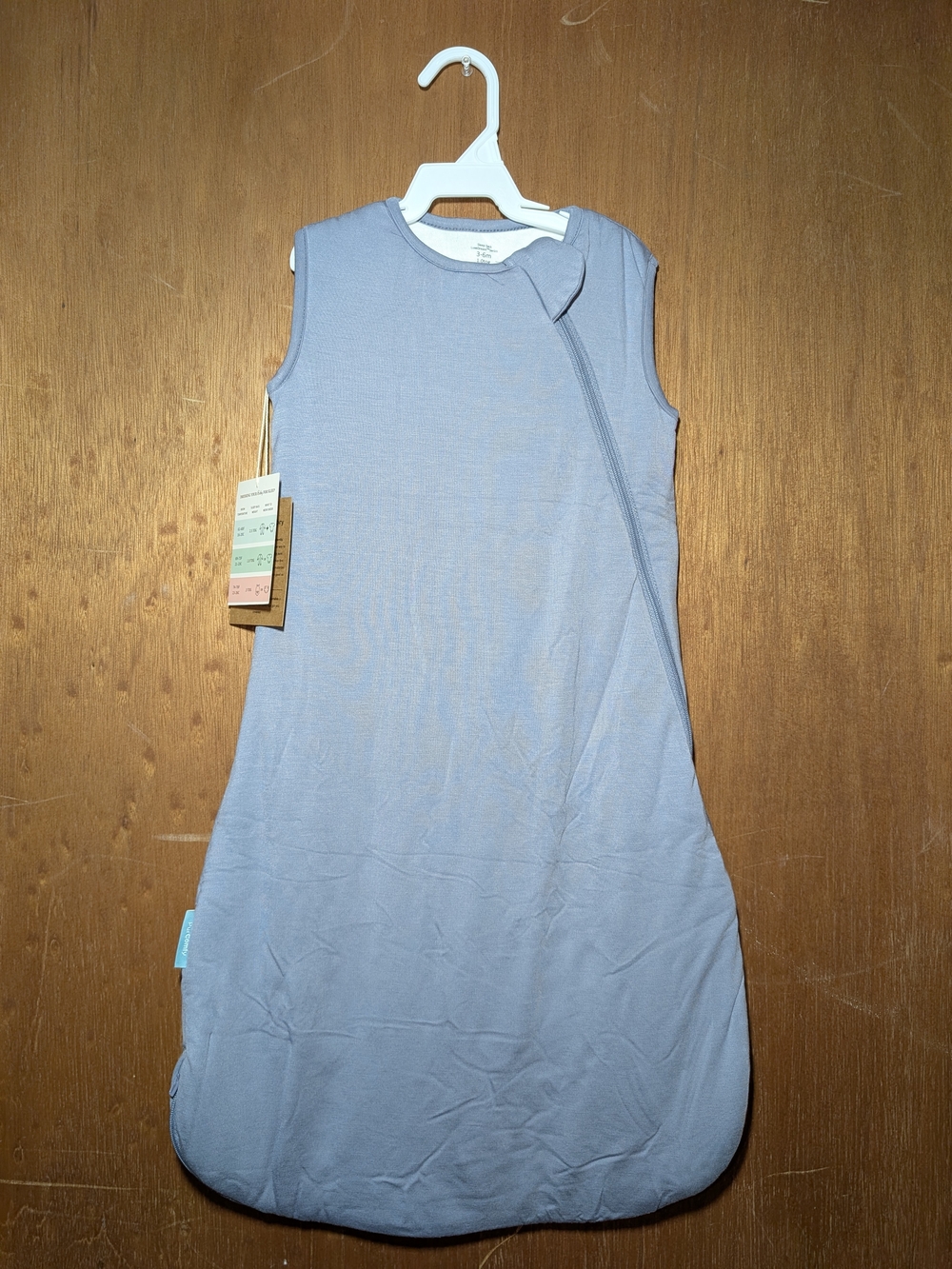 PurComfy Bamboo Baby Sleep Sack 1.0 TOG Whale Gray Blue Infant 3-6M LuxeDream